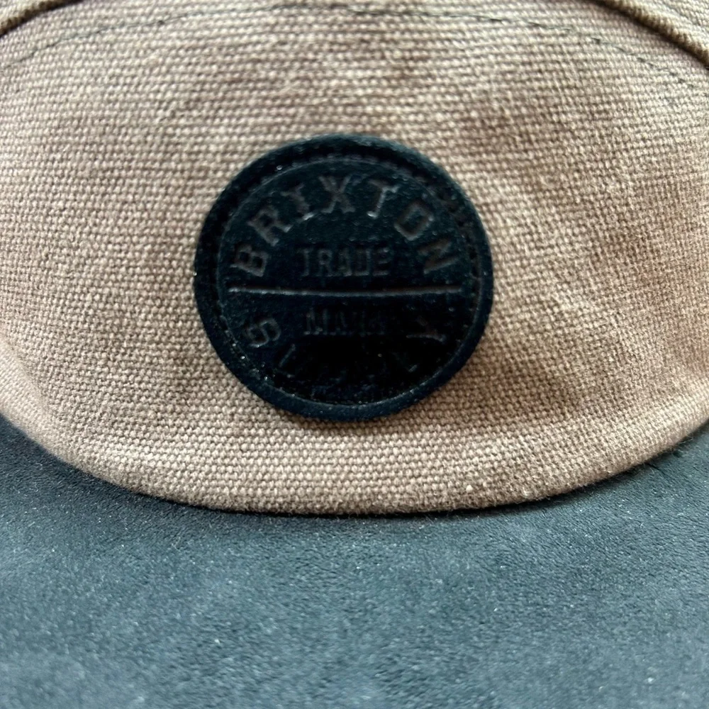 Brixton Brown and Black Cap. Suede brim and canvas cap. NEVER WORN!